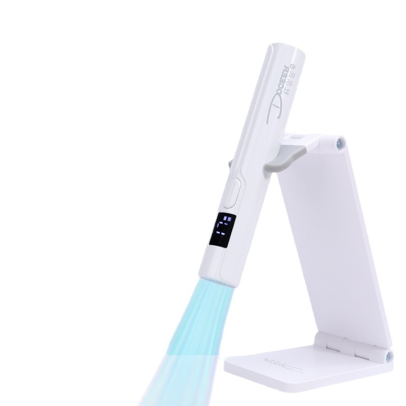 Körömlakk UV/LED lámpa, kézben tartható bár-szerű lámpa gyors száradással, automata érzékelő, mini hordozható állvánnyal