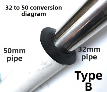 Gumové tesnenie pre WC Squat pre prívod vody a splachovací ventil, potrubie 32 mm, konektor 1 palec, priemer výtoku 45 mm