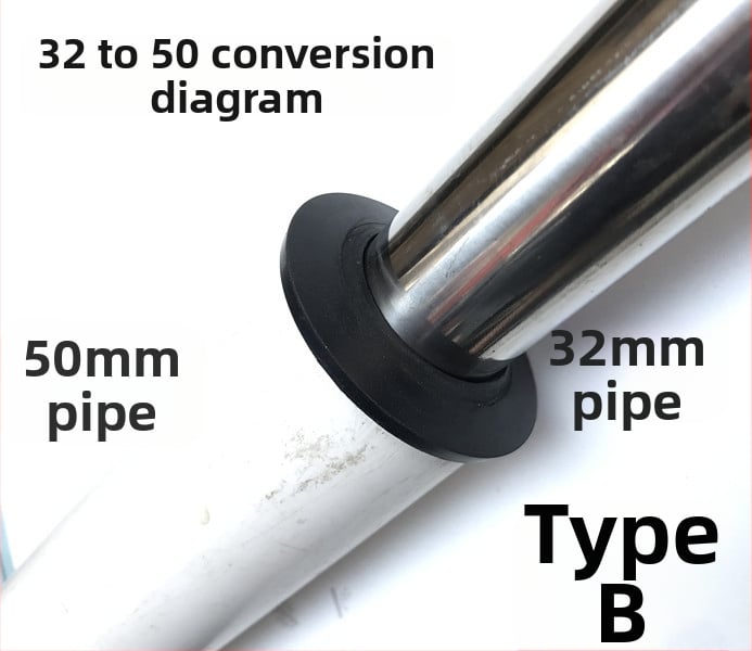 Gumové tesnenie pre WC Squat pre prívod vody a splachovací ventil, potrubie 32 mm, konektor 1 palec, priemer výtoku 45 mm
