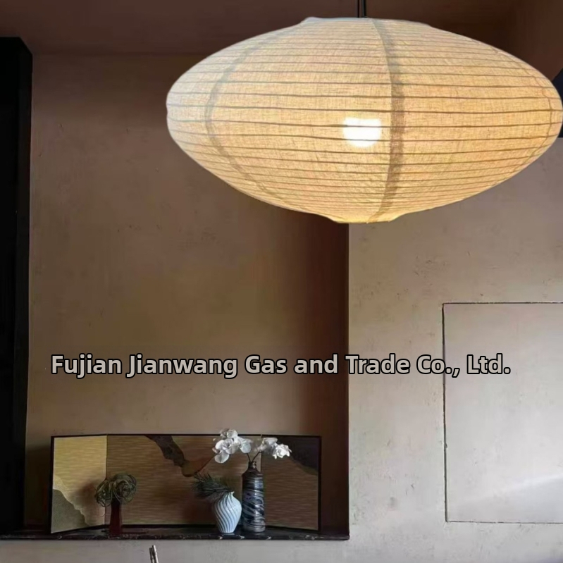 Noguchi Isamu Linen Pendant Light – Ιαπωνικό στυλ Wabi-Sabi για loft, τραπεζαρία και καθιστικό, κυκλική/οβάλ σκιά λαμπτήρα, ζεστό και ψυχρό φως