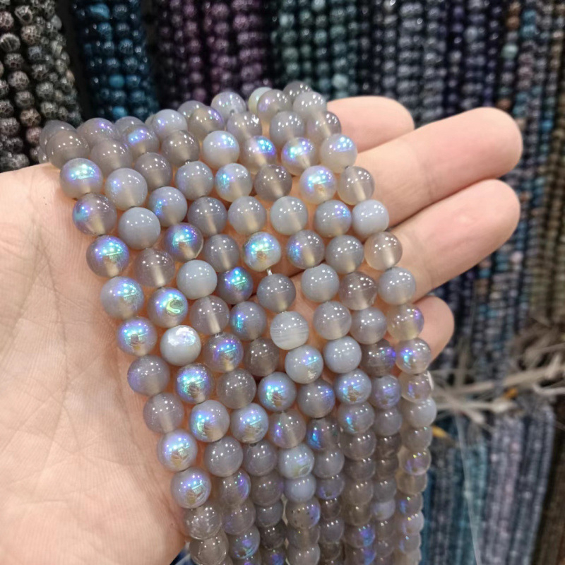 Prirodni labradorit mjesec kamen perle, 8 mm okrugle, za DIY nakit – poluproizvodi