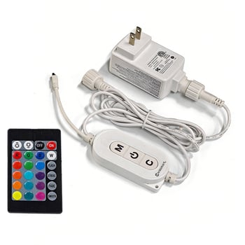 RGB LED кръгла водопроводна тръба осветителна лента с RGB контролер и инфрачервено дистанционно управление