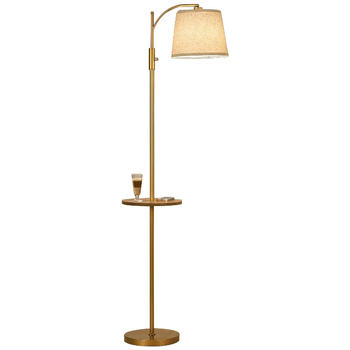 Podna lampa s abažurom od lanenog tkanina, metalno tijelo od željeza, LED rasvjeta, okretni prekidač; pogodna za dnevni boravak, spavaću sobu ili radnu sobu; moderan minimalistički dizajn