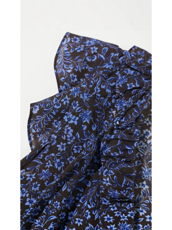 100% mulberry selyem - virágos mintájú, testhezálló hosszú női ruha