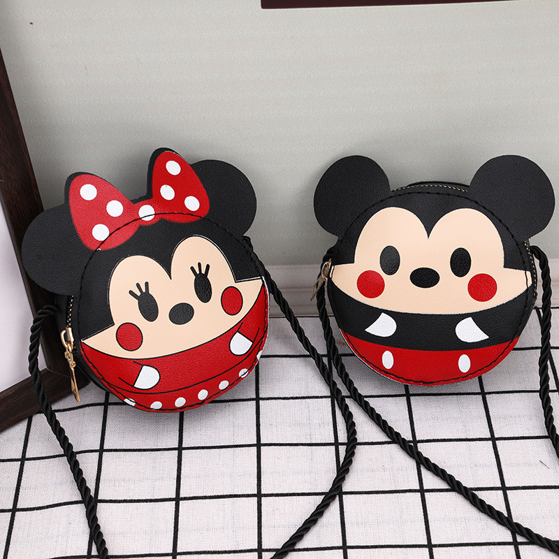 PU dječja torba s šarenim dizajnom i karikaturama, unisex crossbody torba, novčanik, školska torba