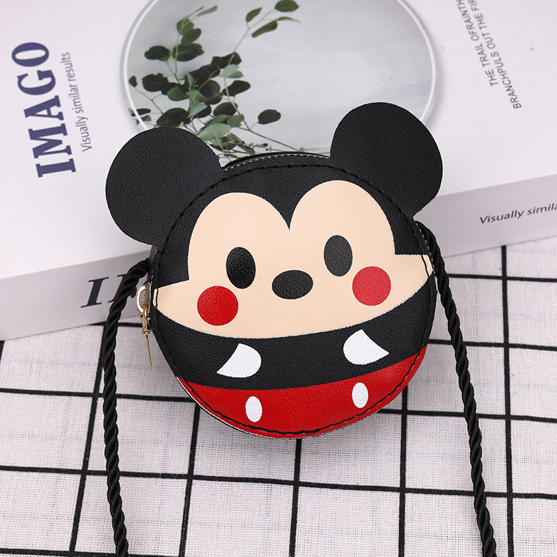 PU dječja torba s šarenim dizajnom i karikaturama, unisex crossbody torba, novčanik, školska torba