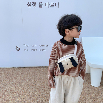 Dječja crossbody torba s printom šteneta, lagana platnena torba za malu djecu, u korejskom stilu, model 2026
