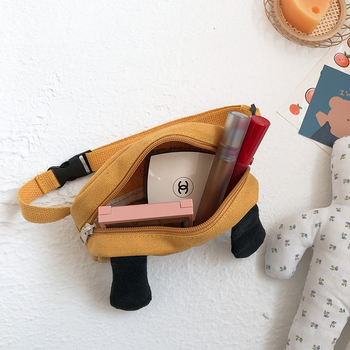 Dječja crossbody torba s printom šteneta, lagana platnena torba za malu djecu, u korejskom stilu, model 2026