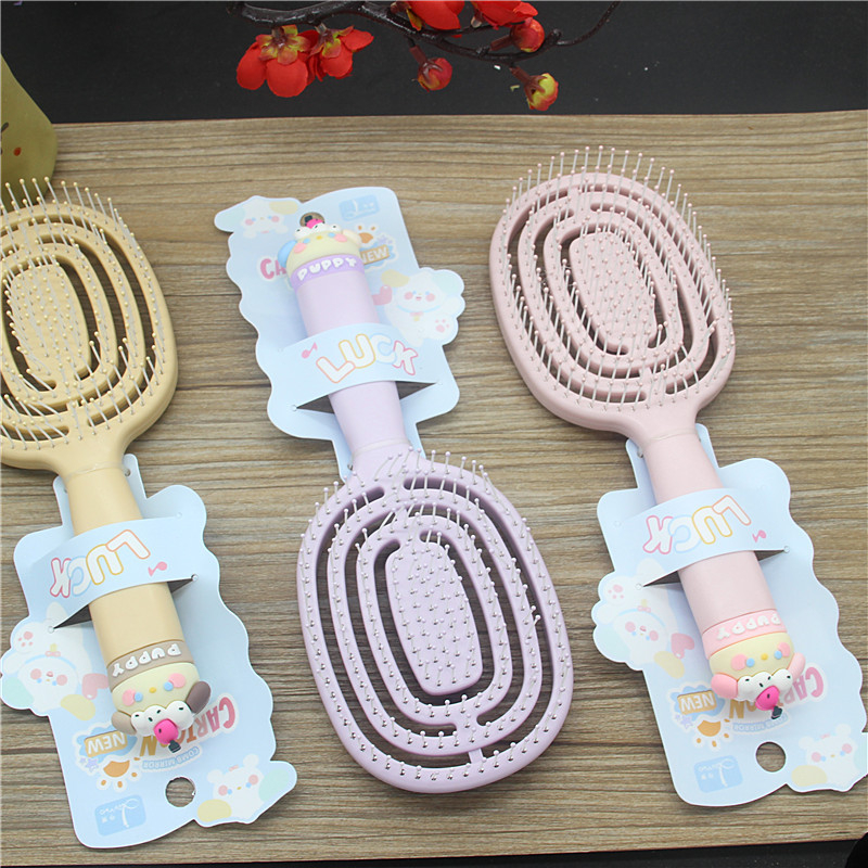 Cream Dog Series χτένα μασάζ styling για μαλλιά μακριά και ίσια, πλαστικό, 20 εκ., γυναίκες