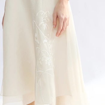 Lanting Xu Lang sorozat Jacquard hosszú ruha kínai stílusban, raktáron, 2026 nyara, elegáns női ruha