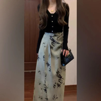 Két részes szett: virágos pántos ruha és kardigán, nyár, vintage hatású elegancia