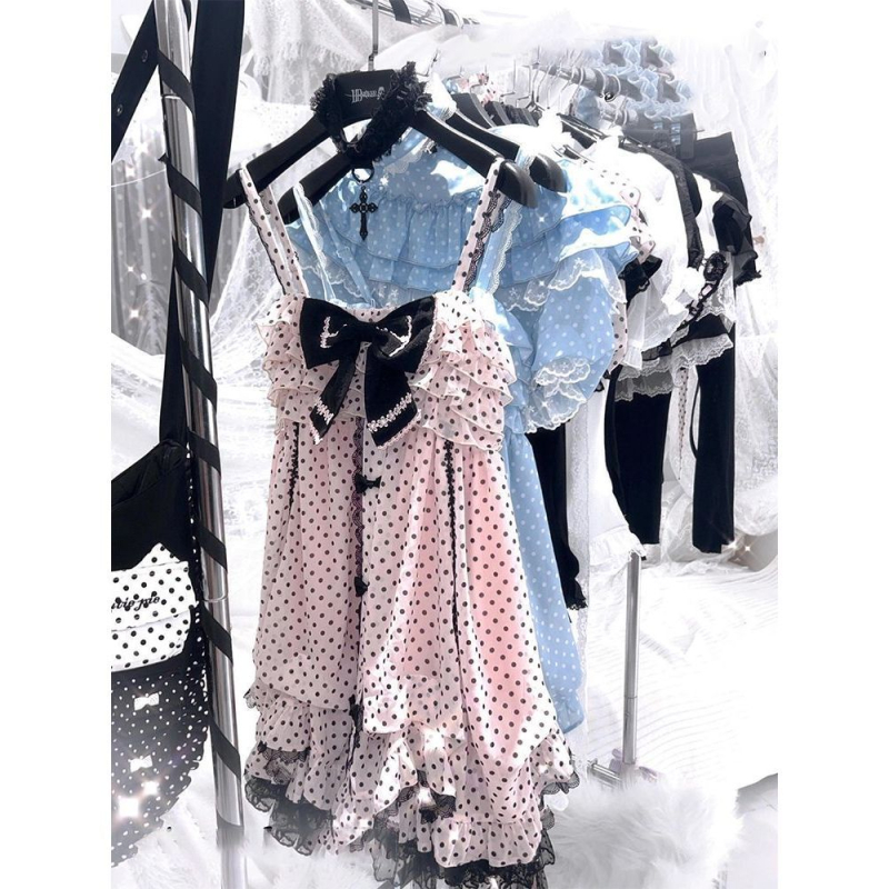 Slatke snove leptira ljeto Nana-inspiriran vintage kardigan i haljina s mašnicom i cvjetnim motivom, dvodijelni komplet
