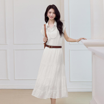 Yi Style finom jacquard chiffon felső és elegáns sütemény-stílusú ruha nőknek, két darabos készlet nyár 2026