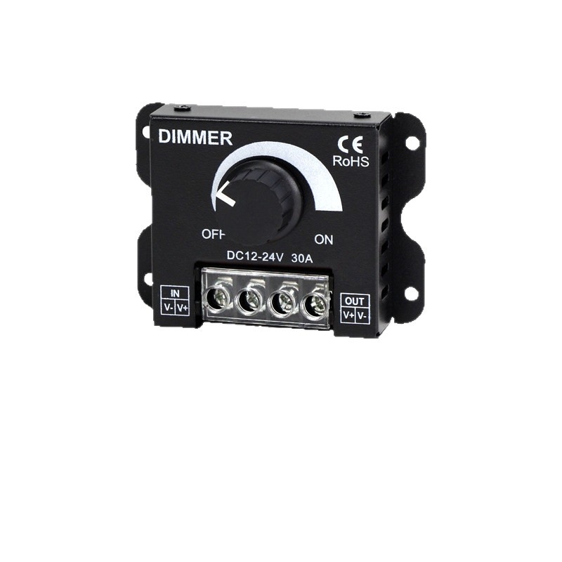 Dimmer LED για χαμηλή τάση 5V/12V/24V, για φωτιστικά κουτιά και γράμματα, αδιάκοπη ρύθμιση φωτεινότητας, ελεγκτής με διακόπτη