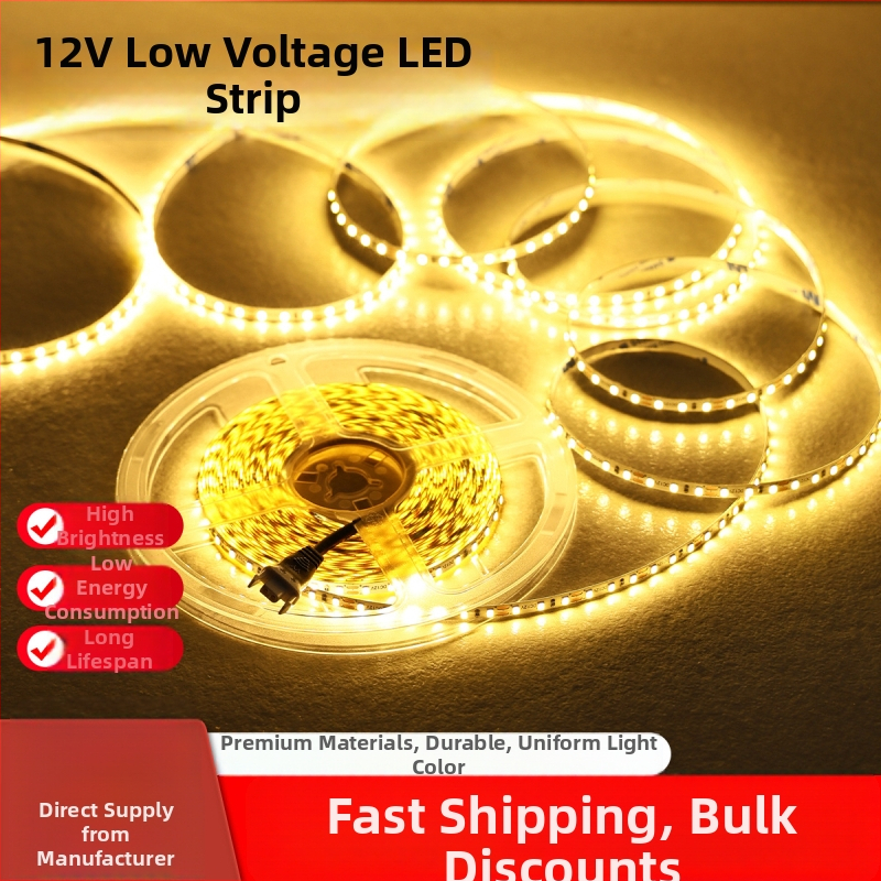 2835 LED-szalag, alacsony feszültségű, öntapadó, 12V, lineáris világítás, 120 LED