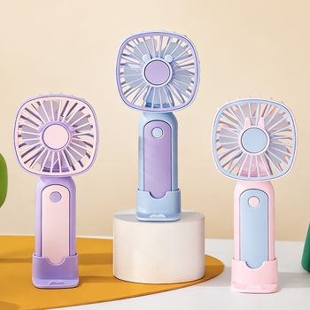 2026 USB nabíjateľný ručný ventilátor, mini prenosný stolový ventilátor so vstavanou batériou, 5 lopatiek, tichý pod 36 dB, 3 rýchlosti, hmotnosť 70 g, rozmery 15,8 × 7 × 5,8 cm, funkcia powerbanky