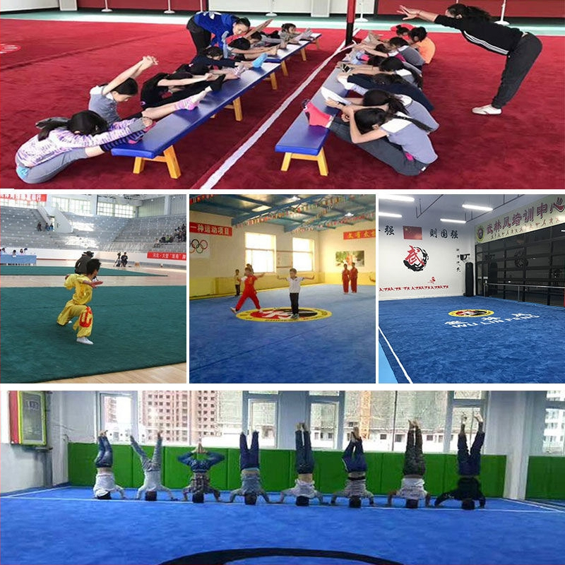 Zahustená podložka na tréning bojových umení na súťažné použitie, podložka na cvičenie Tai Chi a čínskej opery, podložka na tanec a gymnastiku, podložka z XPE rolovacieho materiálu