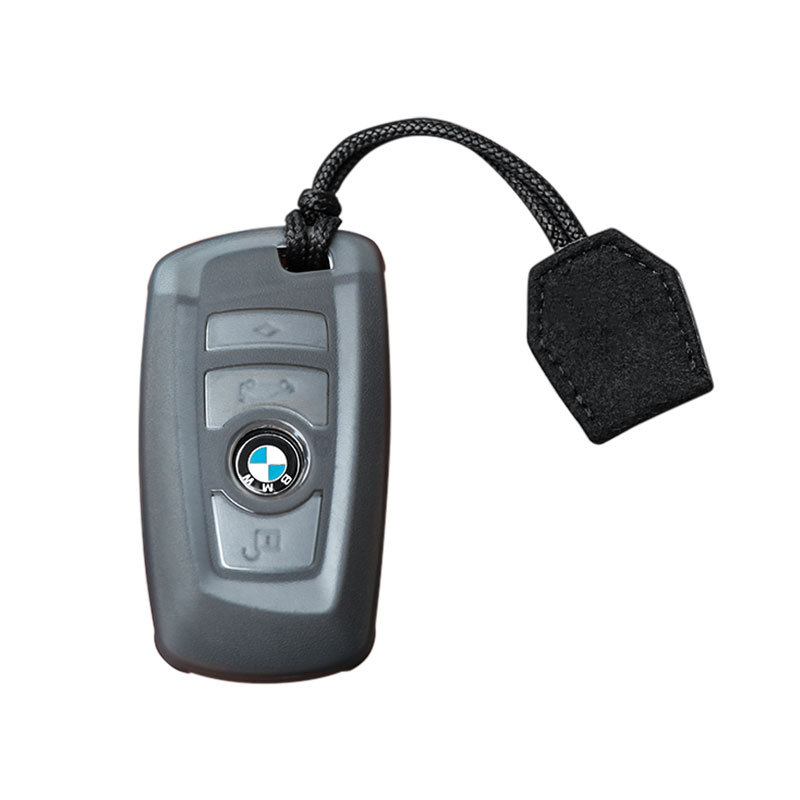 BMW kulcstartó tok TPU modell B-03 kompatibilis a 3-as, 5-ös sorozattal, GT-vel, 7-es sorozattal, X3-hoz, X4-hez — matt áttetsző