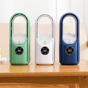 Lapát nélküli asztali ventilátor USB-vel, permetező funkcióval