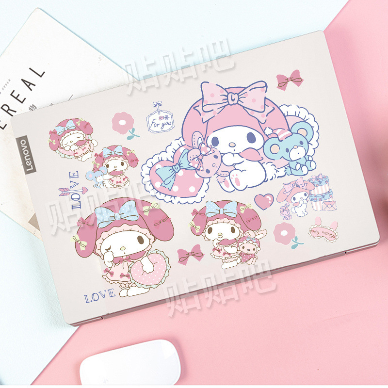 Καρτούν My Melody αυτοκόλλητα σετ για αποσκευές, βαλίτσα, ηλεκτρικό όχημα, φορητό υπολογιστή, iPad και μπουκάλι νερού – Αδιάβροχο