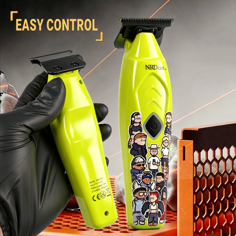DK-NRD 0-fogközű faragó és kopasz fejre alkalmas elektromos trimming, ultra csendes, erős, brushless motor, titan pengével, beépített akkumulátor