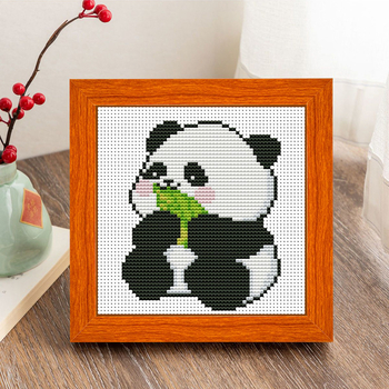 Keresztöltés készlet Panda – nemzeti kincs, kézimunka kezdőknek, egyszerű kis darabok