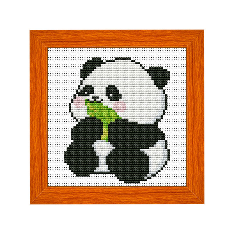 Keresztöltés készlet Panda – nemzeti kincs, kézimunka kezdőknek, egyszerű kis darabok