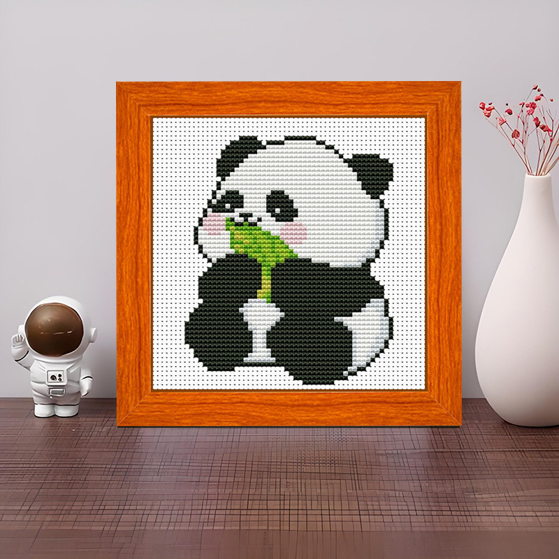 Keresztöltés készlet Panda – nemzeti kincs, kézimunka kezdőknek, egyszerű kis darabok
