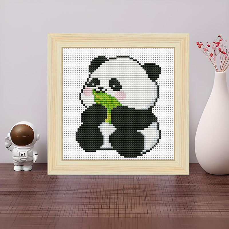 Keresztöltés készlet Panda – nemzeti kincs, kézimunka kezdőknek, egyszerű kis darabok