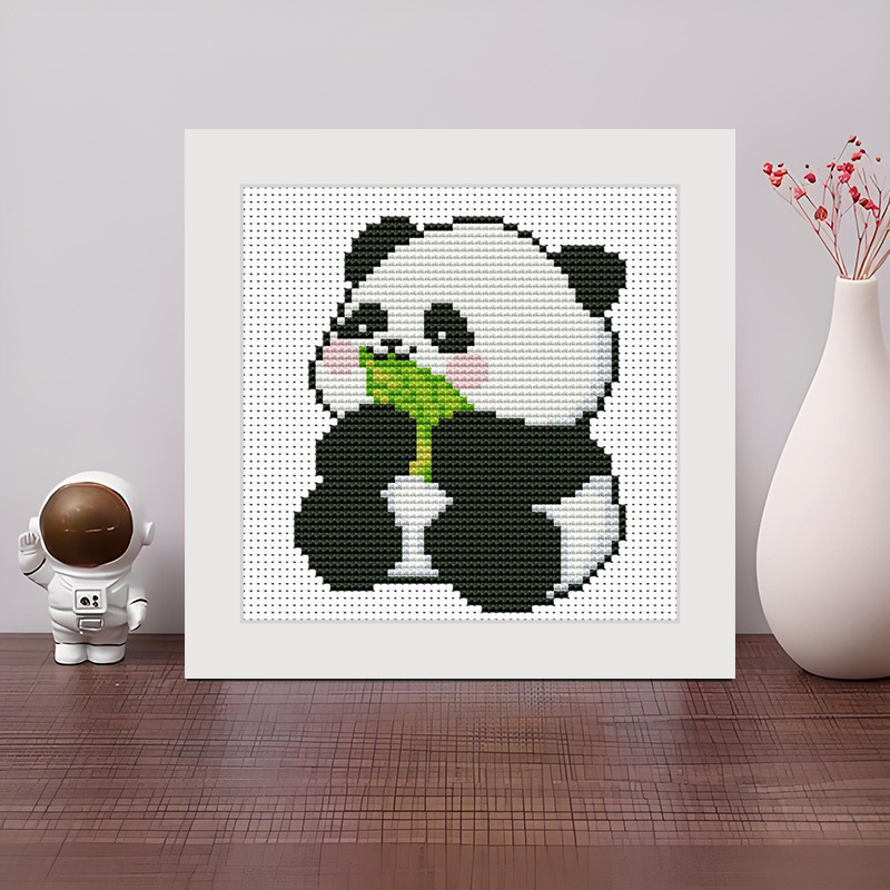 Keresztöltés készlet Panda – nemzeti kincs, kézimunka kezdőknek, egyszerű kis darabok