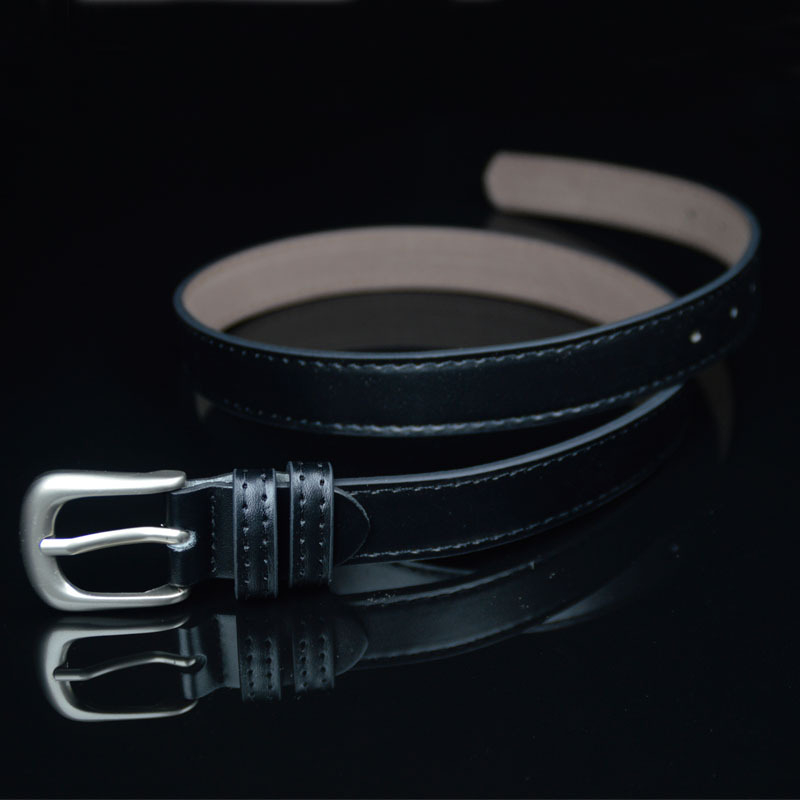Centură pentru femei din piele sintetică, neagră, vară, design simplu și modern, cataramă cu știft, lățime 2,3 cm, potrivită pentru costum și blugi