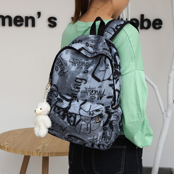 Graffiti hátizsák 36–55L, nylon, uniszex, 16 hüvelykes laptophoz, egyetemi stílus