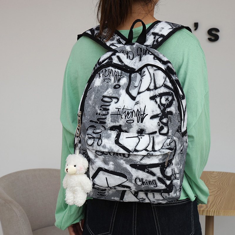 Graffiti hátizsák 36–55L, nylon, uniszex, 16 hüvelykes laptophoz, egyetemi stílus