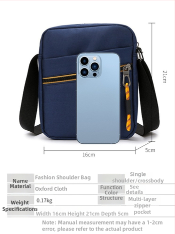 Geantă crossbody pentru bărbați, pentru muncă și pentru călătorii, capacitate mare, compartimente multiple, stil urban simplu, nylon, compatibilă cu laptop de 8 inci