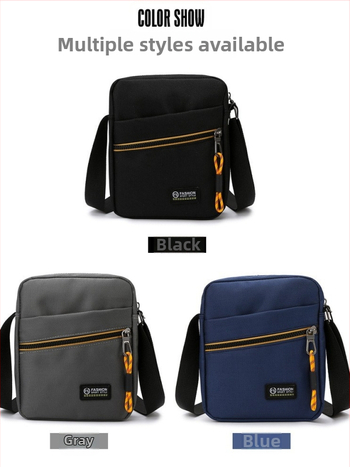 Geantă crossbody pentru bărbați, pentru muncă și pentru călătorii, capacitate mare, compartimente multiple, stil urban simplu, nylon, compatibilă cu laptop de 8 inci