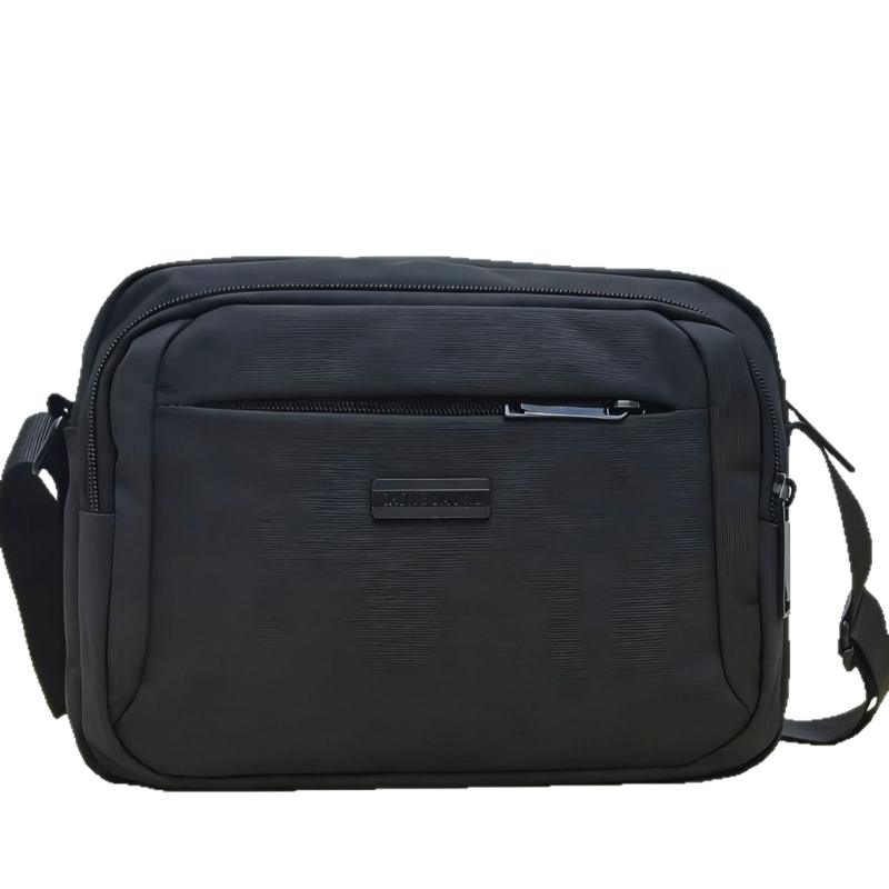 Geantă crossbody pentru bărbați, stil casual-business, din nailon impermeabil, buzunar pentru telefon, compatibilă cu tabletă de 8 inci