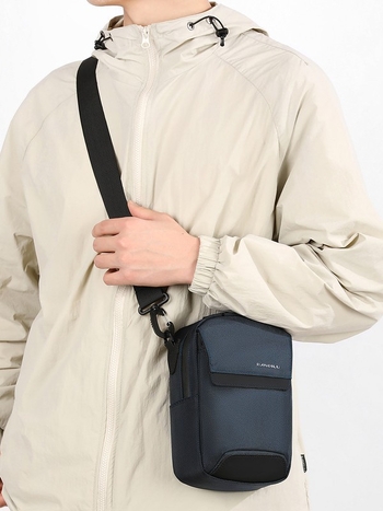 Geantă de umăr pentru bărbați, stil minimalist și calitate înaltă, pentru afaceri și navetă; geantă pentru telefon, crossbody versatil pentru călătorii în aer liber