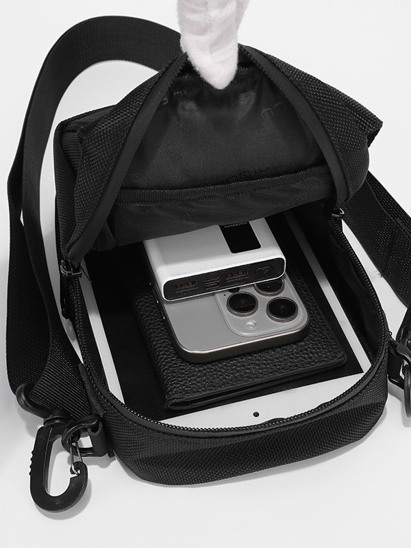 Geantă de umăr pentru bărbați, stil minimalist și calitate înaltă, pentru afaceri și navetă; geantă pentru telefon, crossbody versatil pentru călătorii în aer liber