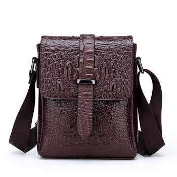 Simac Geantă de umăr pentru bărbați, model crocodil, crossbody, pentru laptop de 8 inch, ușoară, impermeabilă, pentru muncă și călătorii