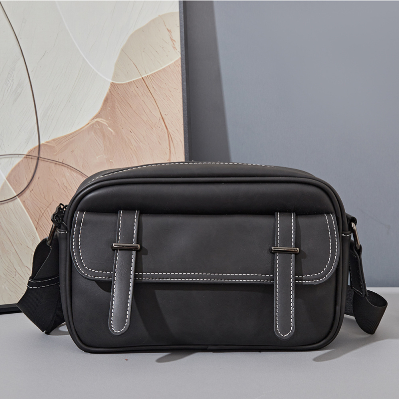 Fairy Wood 2025 geantă crossbody pentru bărbați, PU impermeabil, modă retro