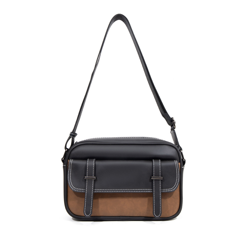 Fairy Wood 2025 geantă crossbody pentru bărbați, PU impermeabil, modă retro