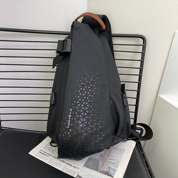 Geantă crossbody pentru bărbați, capacitate mare, culoare solidă, multifuncțională