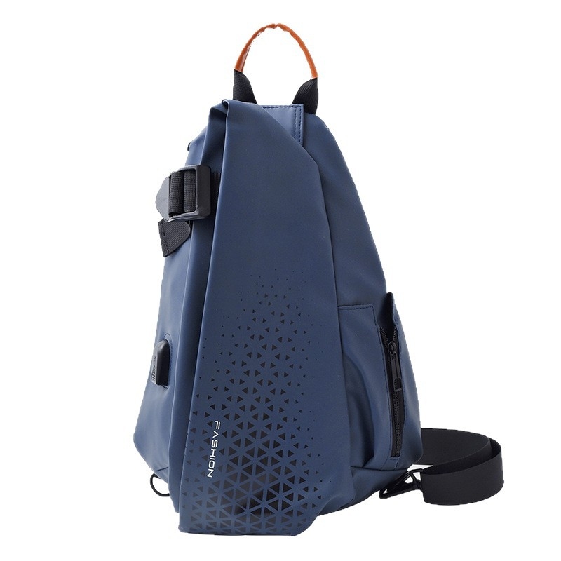 Geantă crossbody pentru bărbați, capacitate mare, culoare solidă, multifuncțională