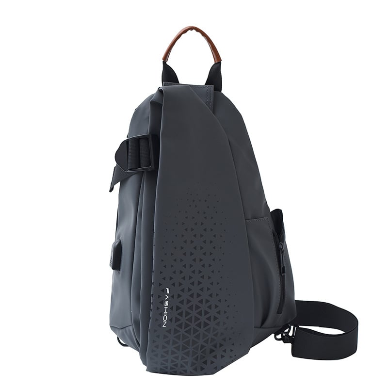 Geantă crossbody pentru bărbați, capacitate mare, culoare solidă, multifuncțională
