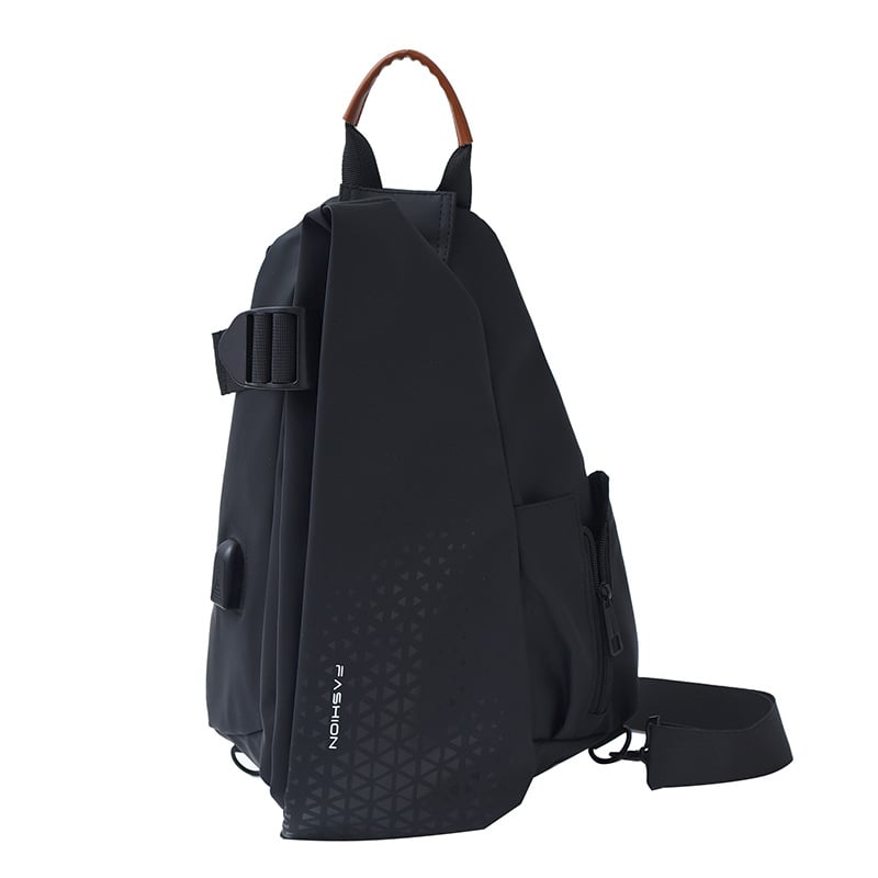 Geantă crossbody pentru bărbați, capacitate mare, culoare solidă, multifuncțională