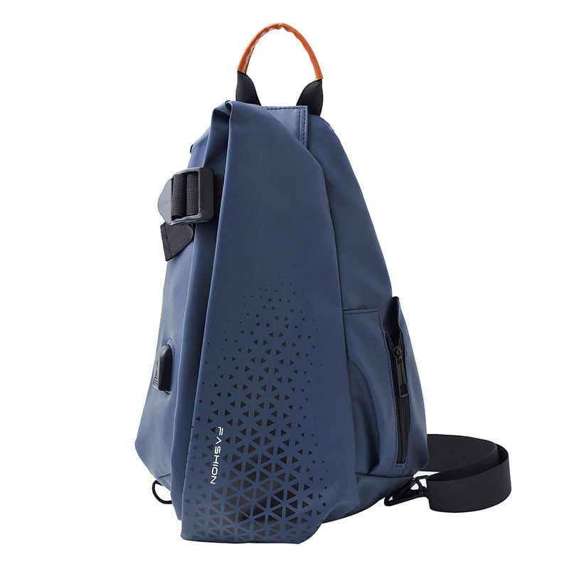 Geantă crossbody pentru bărbați, capacitate mare, culoare solidă, multifuncțională