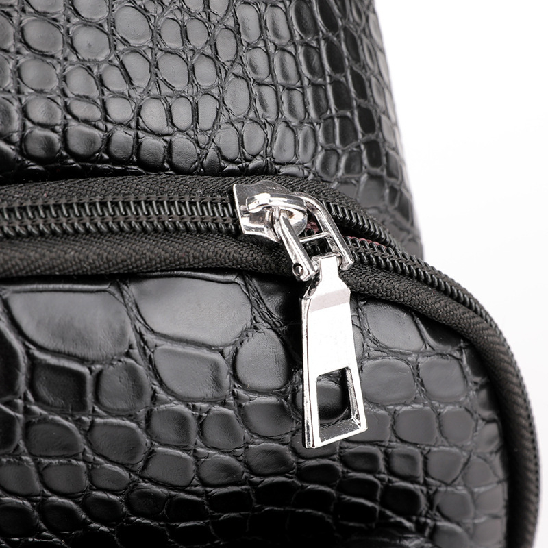 Geantă pentru bărbați cu model crocodil, stil casual coreean, crossbody
