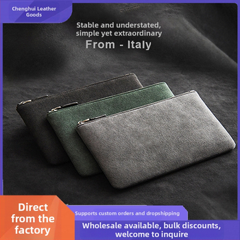 Geantă clutch pentru bărbați, din piele moale, capacitate mare, stil plic elegant