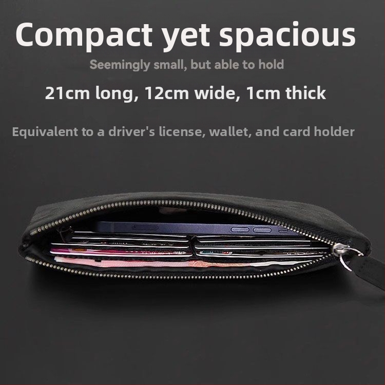 Geantă clutch pentru bărbați, din piele moale, capacitate mare, stil plic elegant
