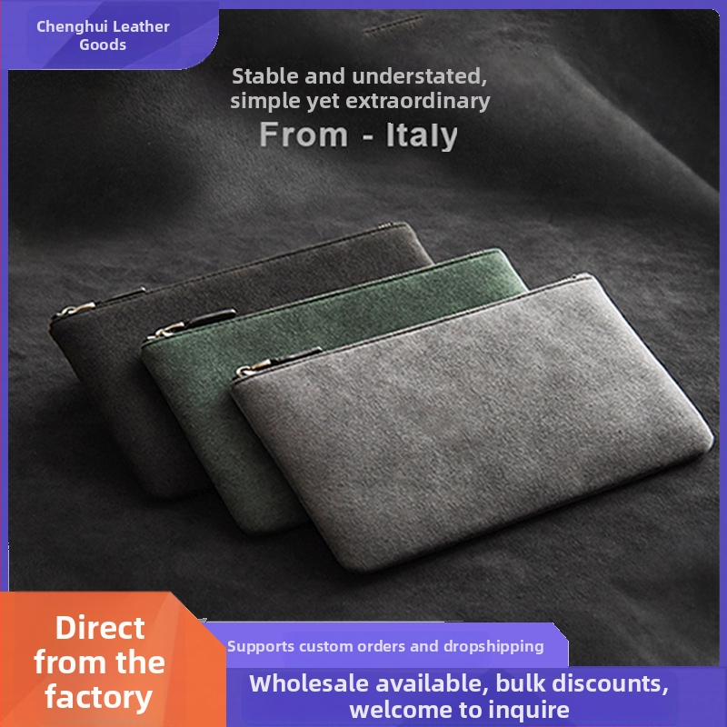 Geantă clutch pentru bărbați, din piele moale, capacitate mare, stil plic elegant